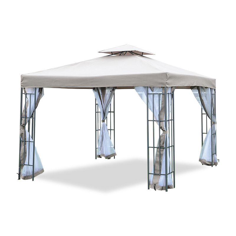 Accessoire de tente à double niveau avec un polyester à bord nature uni