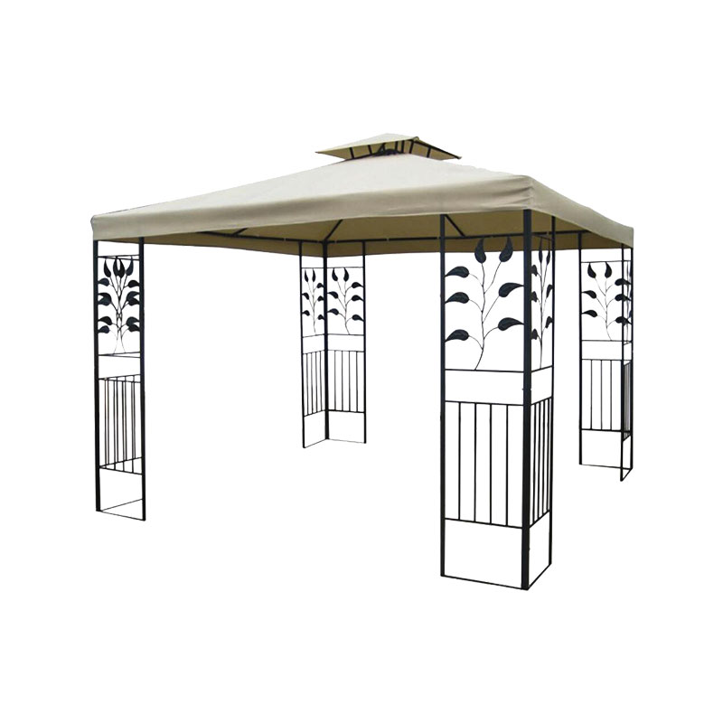 Fabillage en acier Square Gazebo extérieur avec filet de moustique