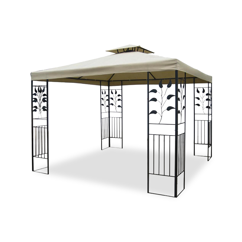 Fabillage en acier Square Gazebo extérieur avec filet de moustique