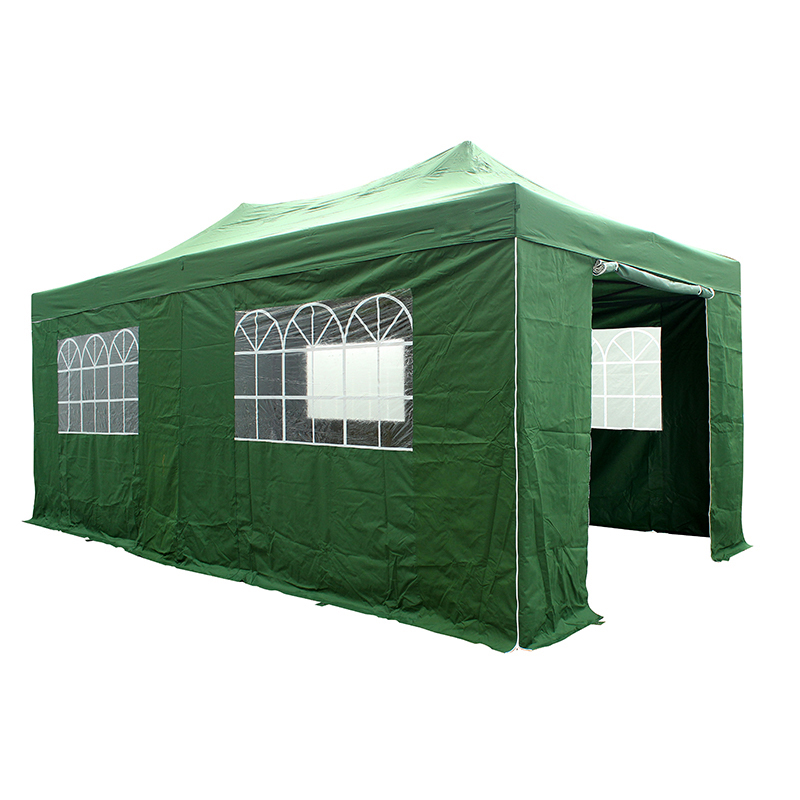Gazébo à canopée pliante de 3x6m extérieur