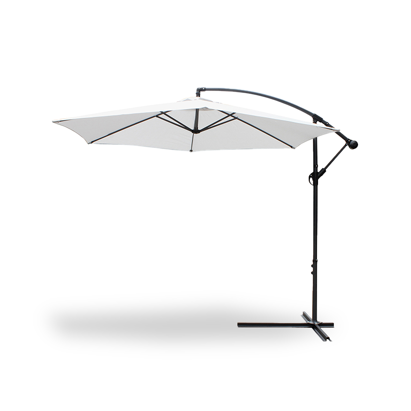 Patio extérieur 10 'suspension du parapluie de soleil avec base de croix